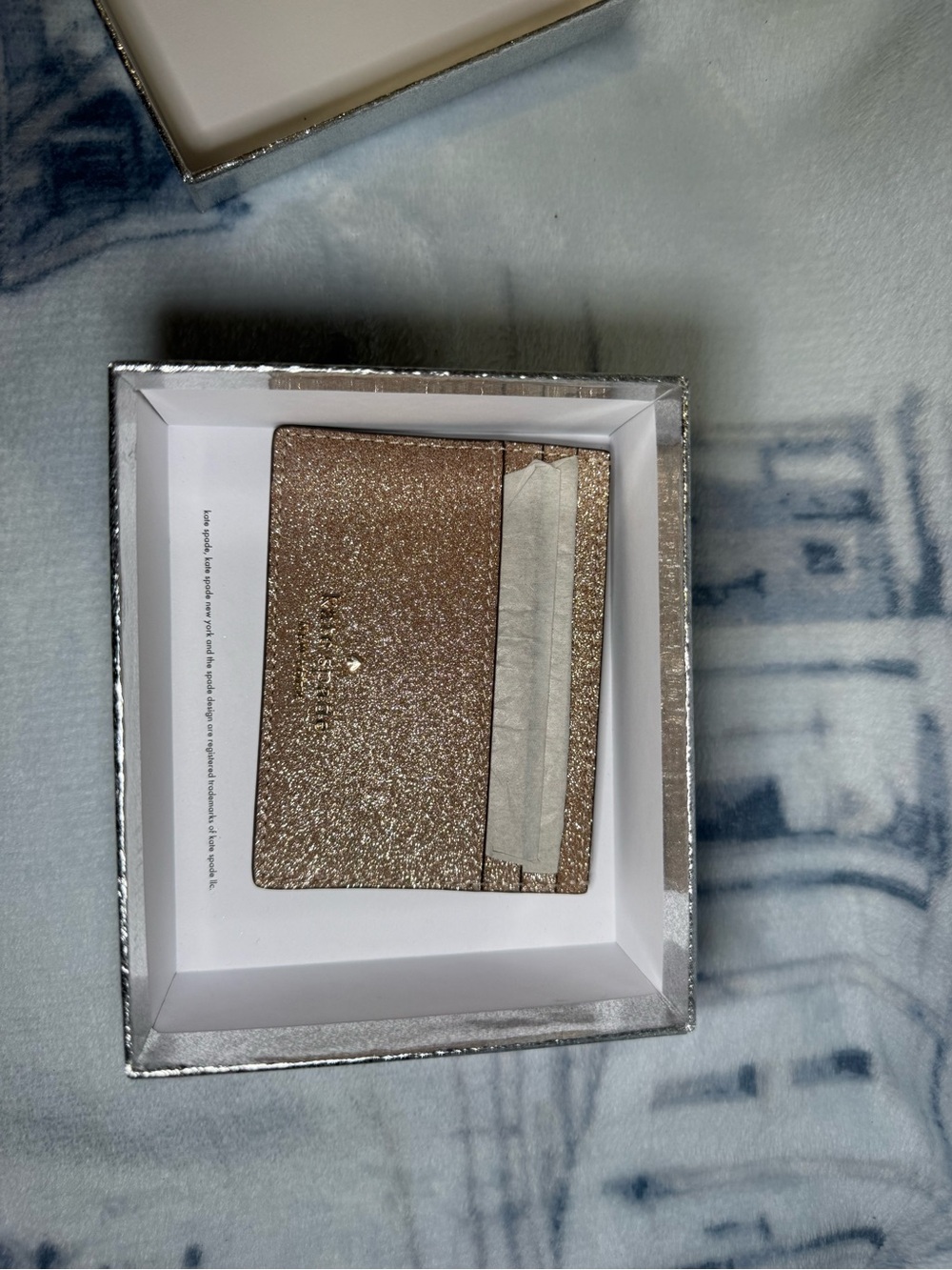 kate spade rose gold card wallet brand new never used